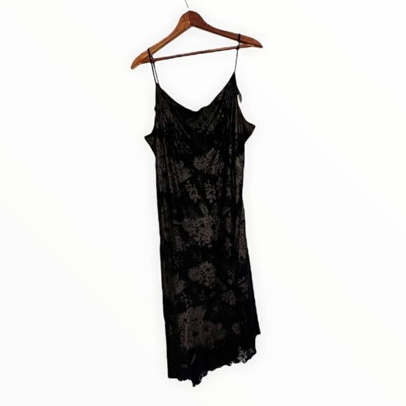 New York & Company Nude Asymmetrical Midi Slip Dress - Picture 1 of 6